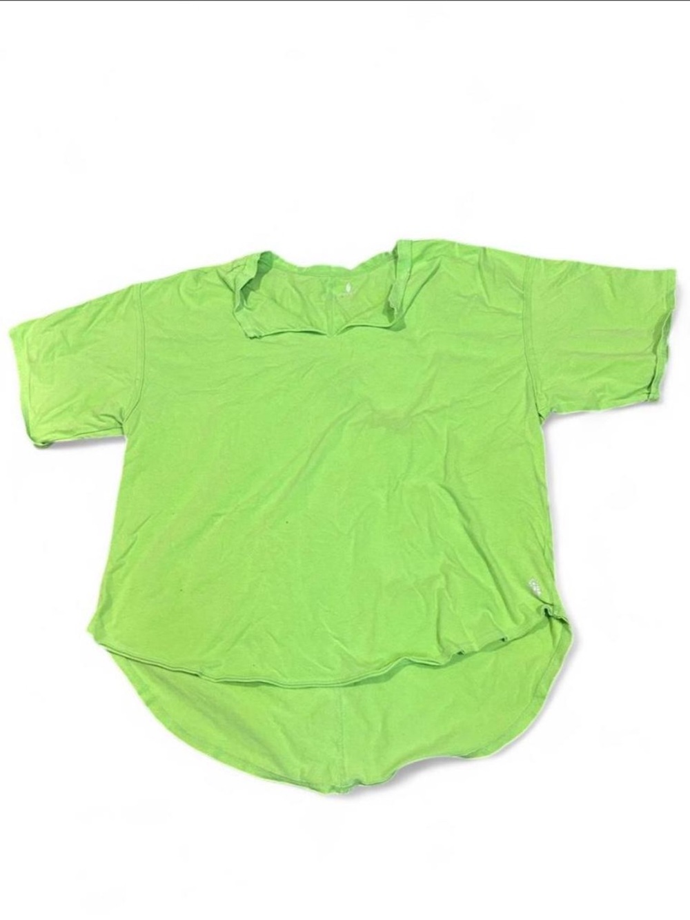 Free People Movement Lime Green Tee L EUC
